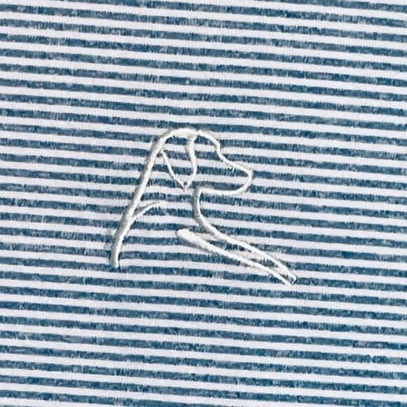 Rhoback Polo Mens XXL 2XL Blue Striped Short Sleeve Performance Stretch - Picture 5 of 10